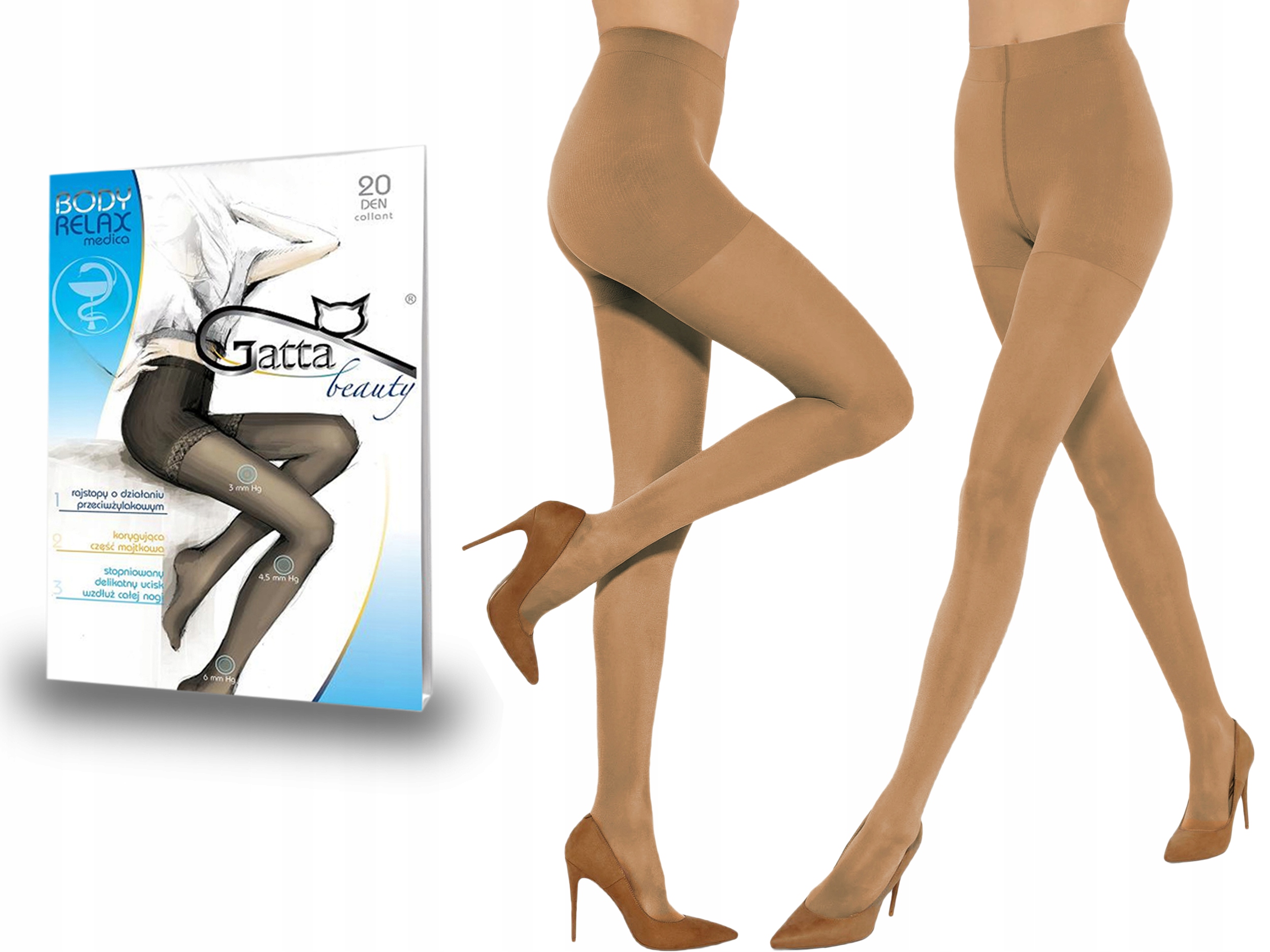 

Rajstopy Body Relax Medica Gatta 20 den visone 2-S