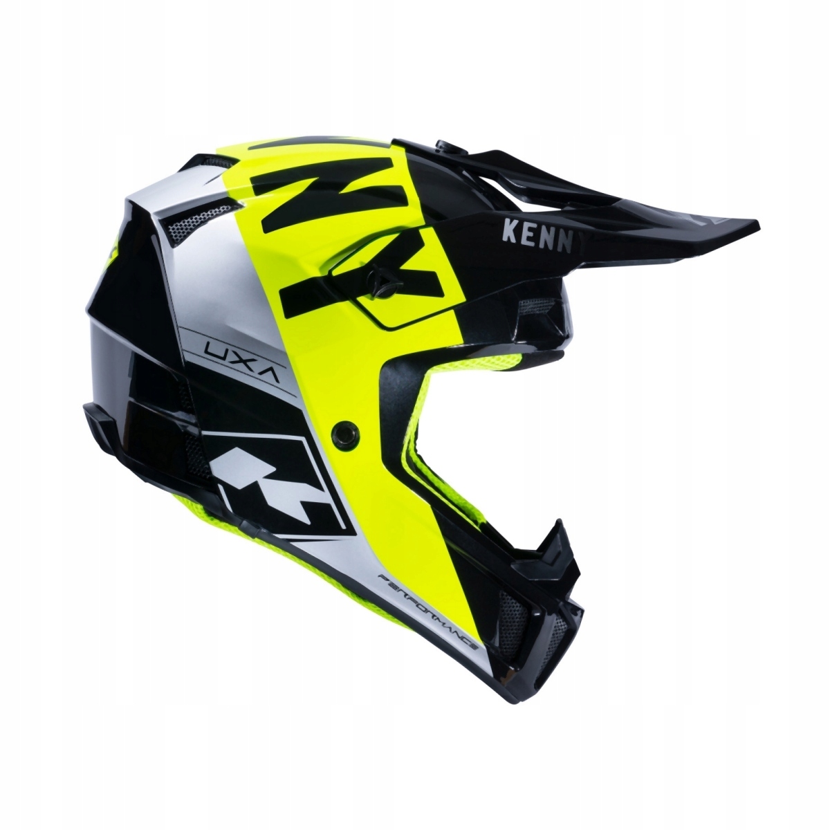 KENNY RACING KASK CROSS/ENDURO MODEL PERFORMANCE MIPS BLACK/NEON YELLOW/SIL