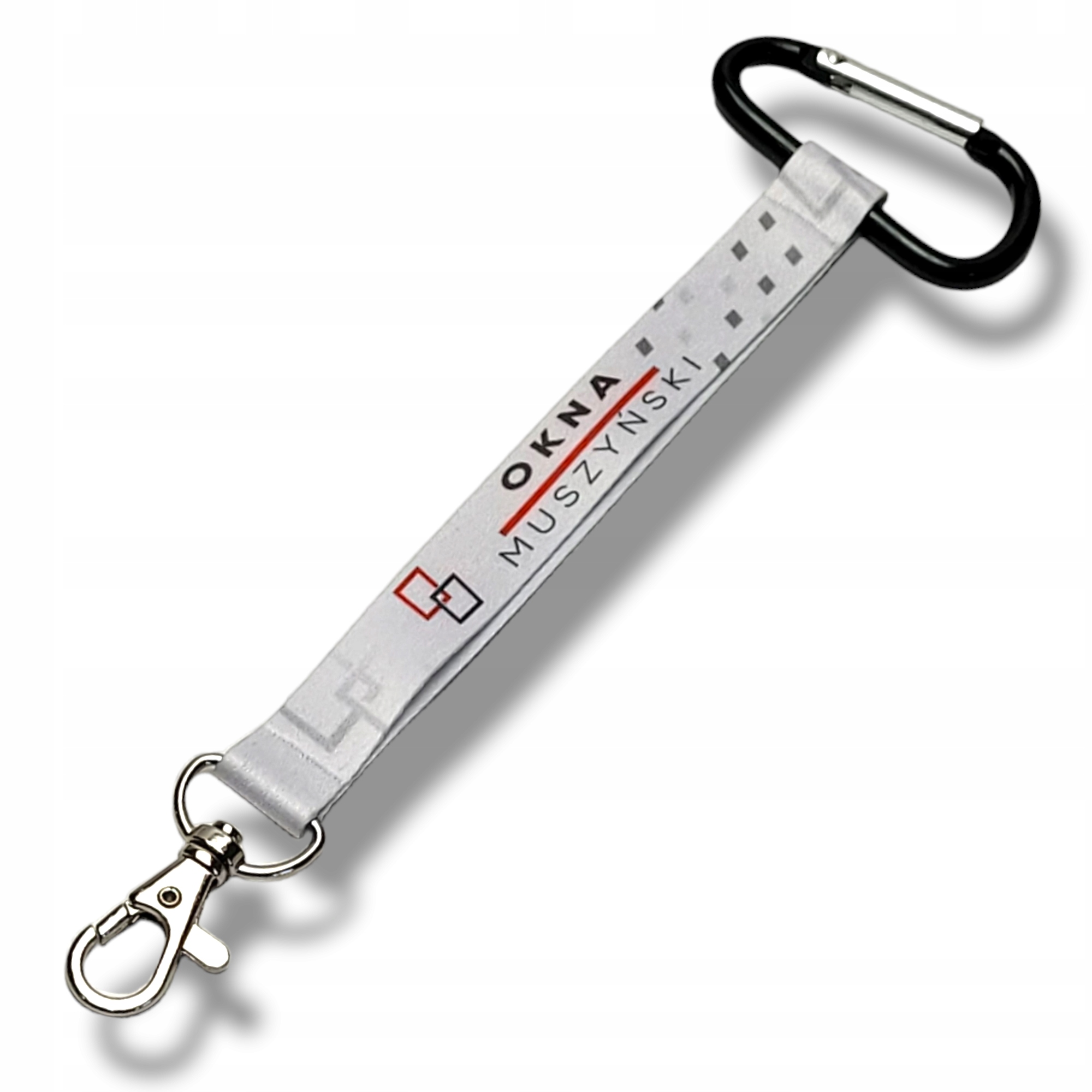 

krótka Mini Smycz 15mm karabińczyk Szekla nadruk