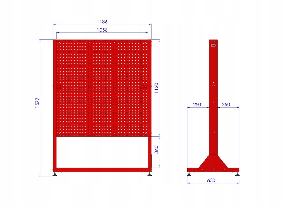 ST 110-23-P3 Stojak Narzędziowy w zestawie z listw Marka Fast Service