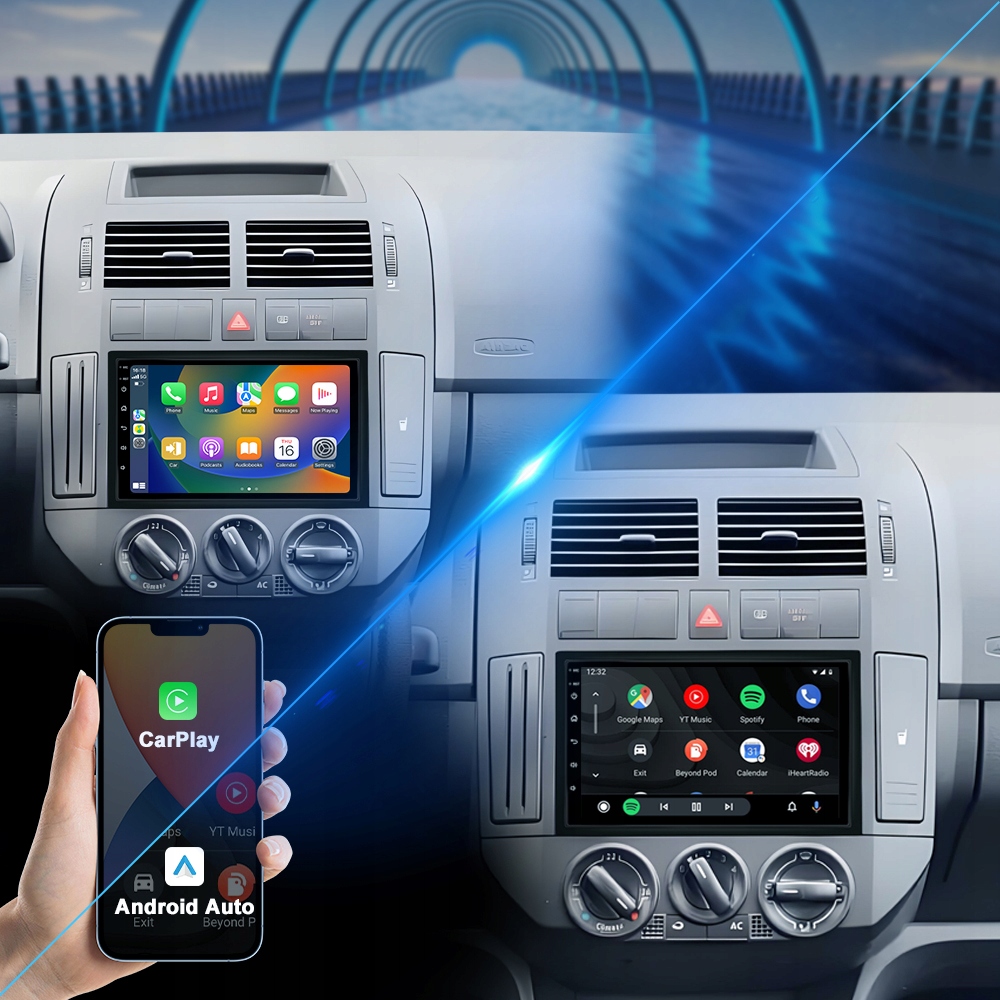 RADIO 2DIN ANDROID 13 VW PASSAT B5 GOLF IV POLO MK3 MK4 SKODA OCTAVIA 2/64G Model VW 7 RADIO