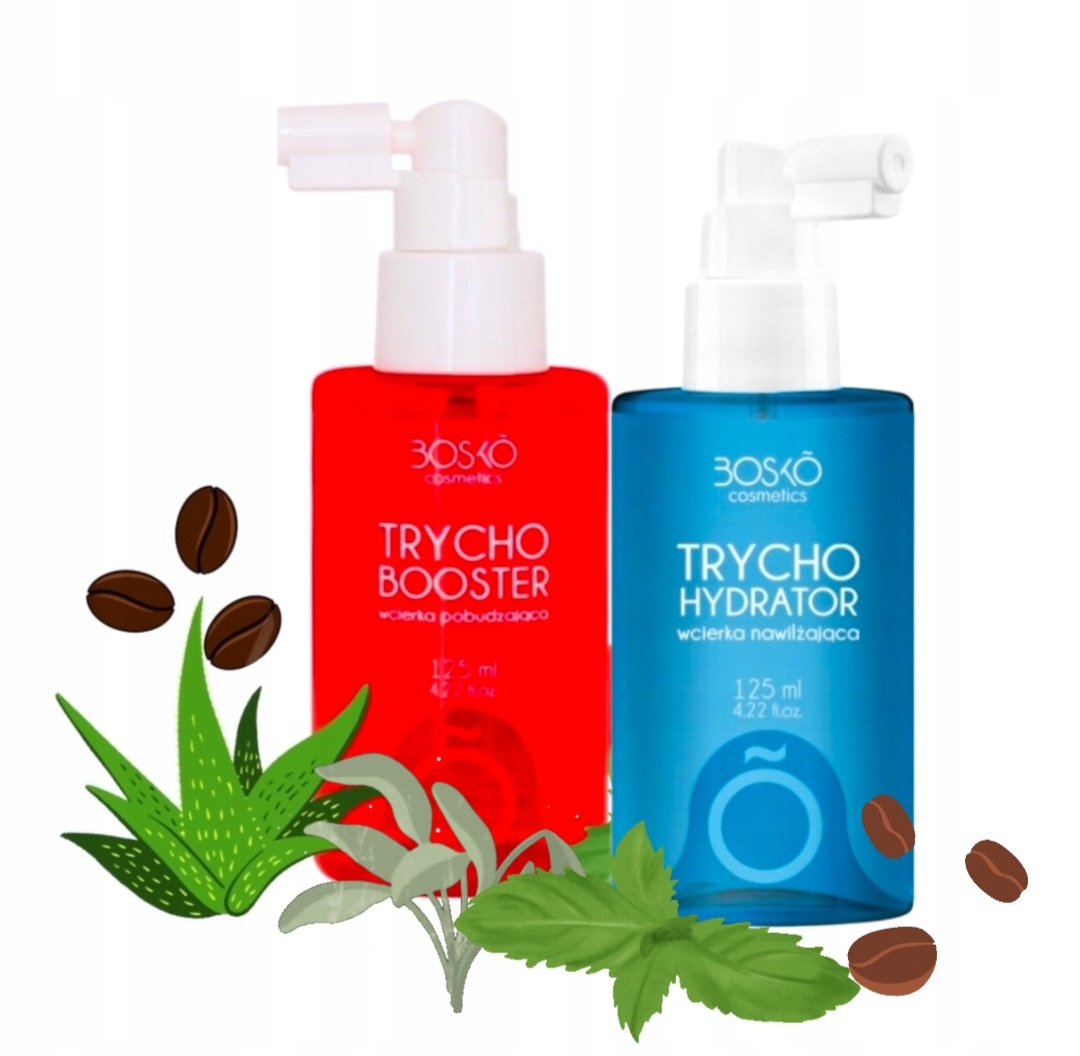 Bosko Cosmetics zestaw wcierka pobudzająca wcierka nawilżająca 2x125 ml