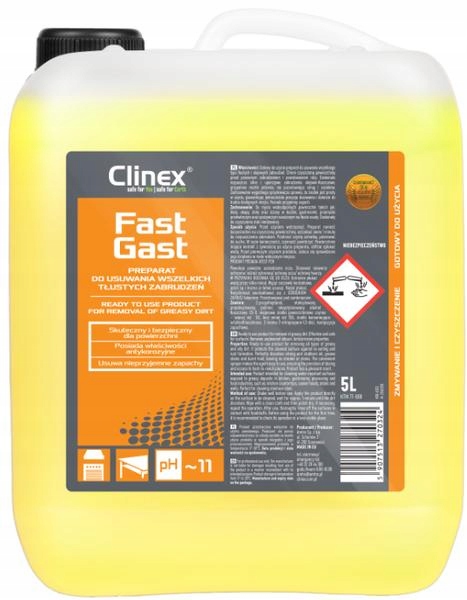 

Clinex Fast Gast Do Usuwania Trudnych Zabrudzeń 5L