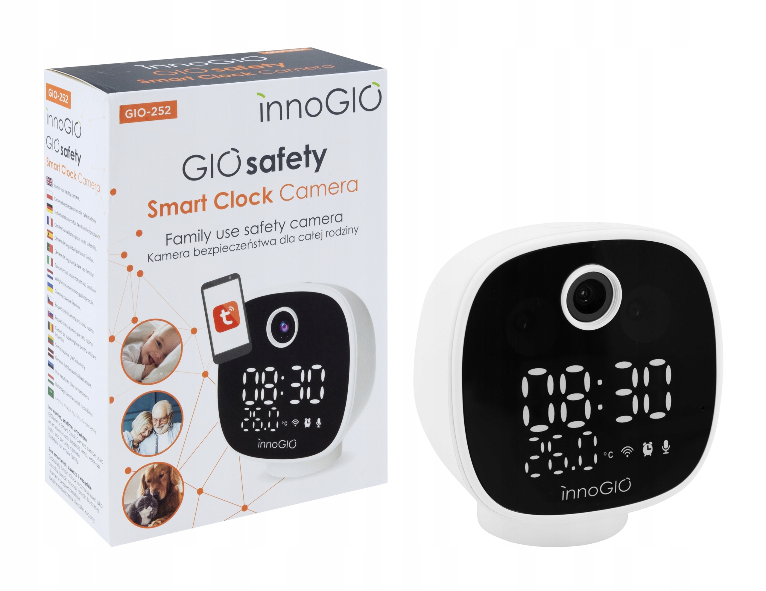 Niania elektroniczna Innogio GIOsafety GIO-252 Smart Clock