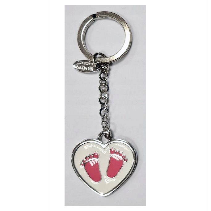Brelok Breloczek Zawieszka do kluczy SERCE stópki