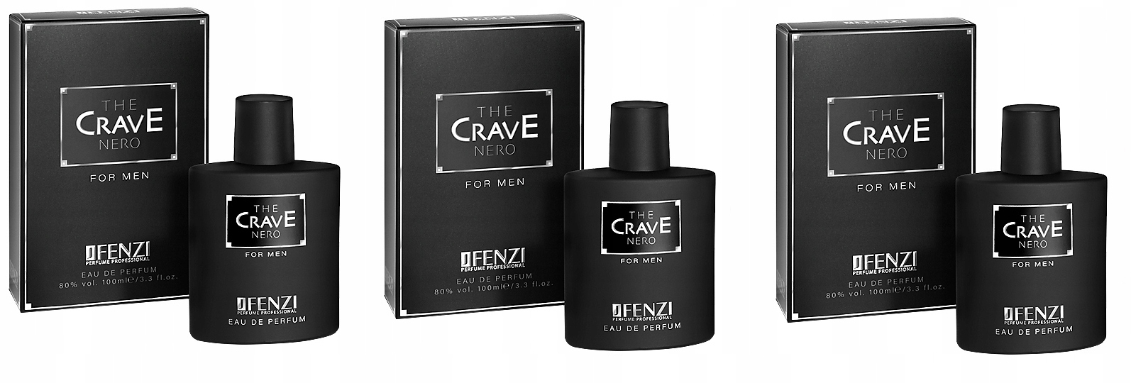 Jfenzi The Crave Nero 3x100ml parfémovaná voda