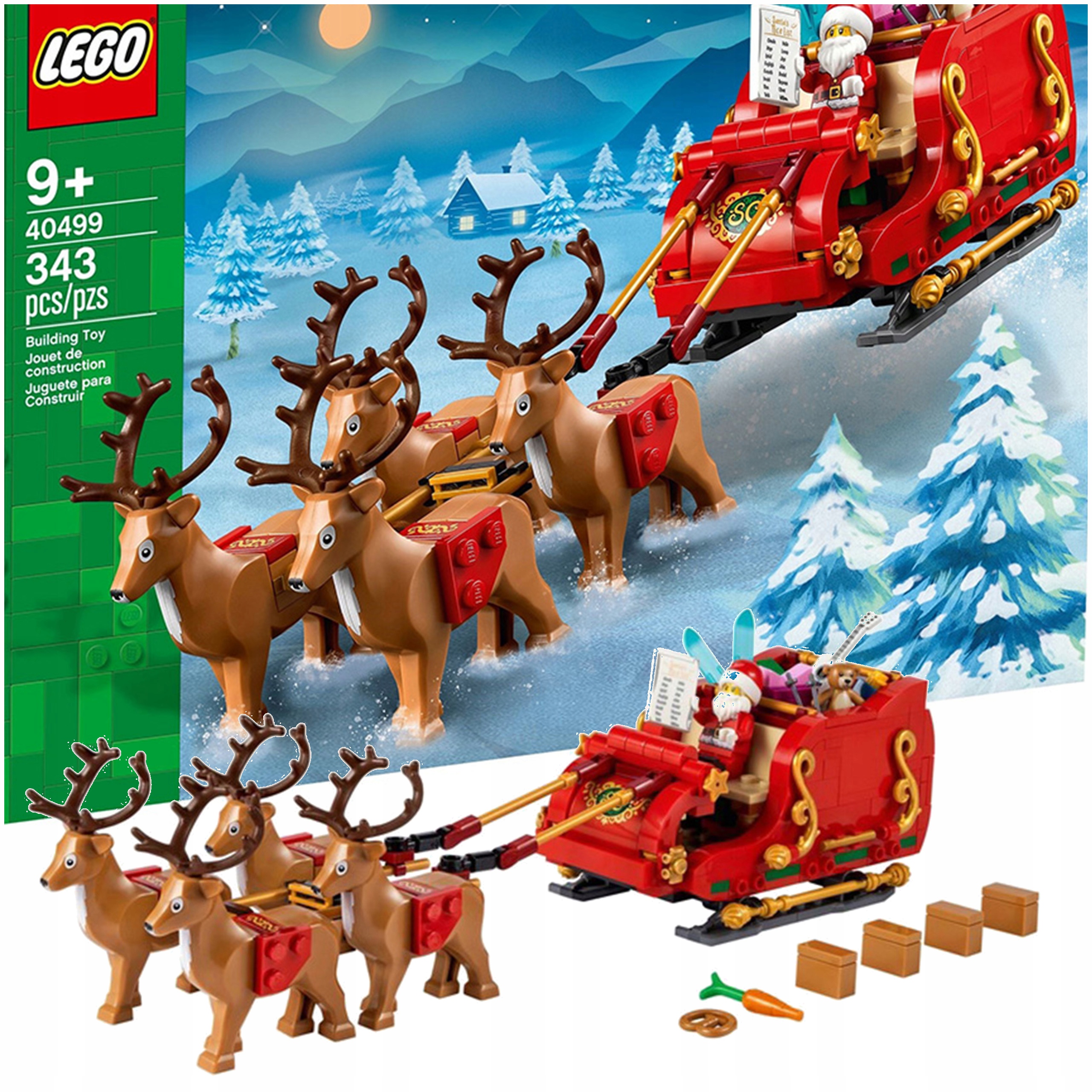 Lego Vánoční sada Sáně svatého Mikuláše 40499 Ideální jako Dárek