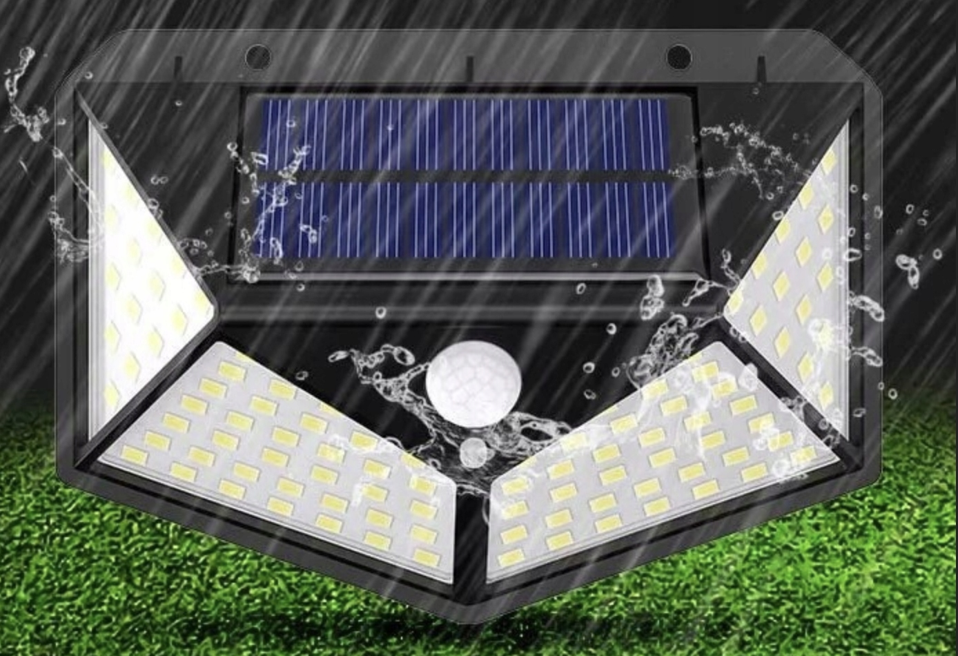 LAMPA SOLARNA LED 100 ULICZNA OGRODOWA ELEWACYJNA CZUJNIK RUCHU ZMIERZCHU Zasilanie bateryjne solarne
