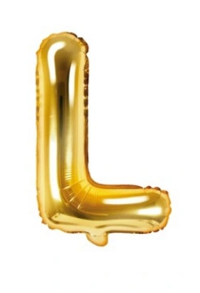 

Balon foliowy Litera "L" 35cm, złoty