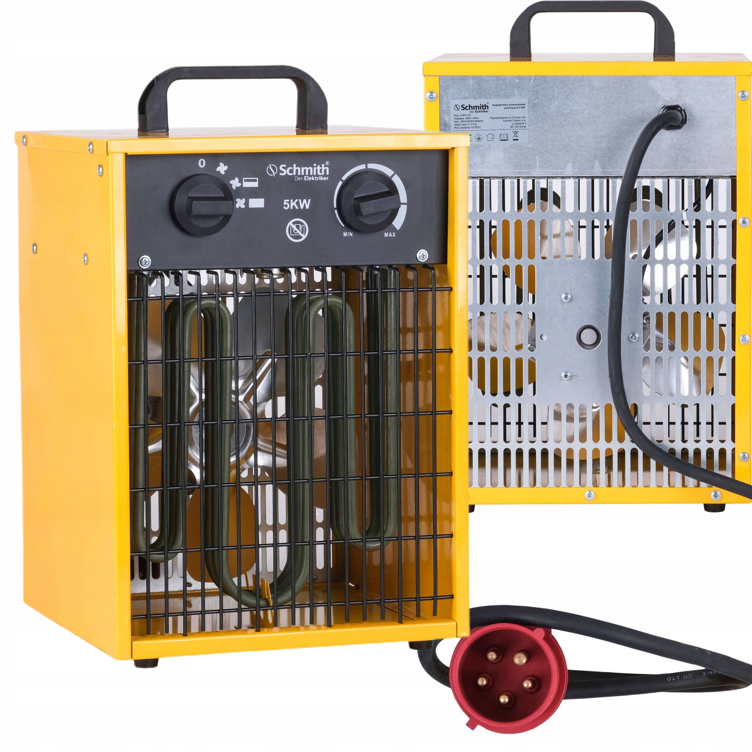Elektrický Ohrievač Fúkača Termoventilátor Farelka 5KW ~60M3 SNPE-02