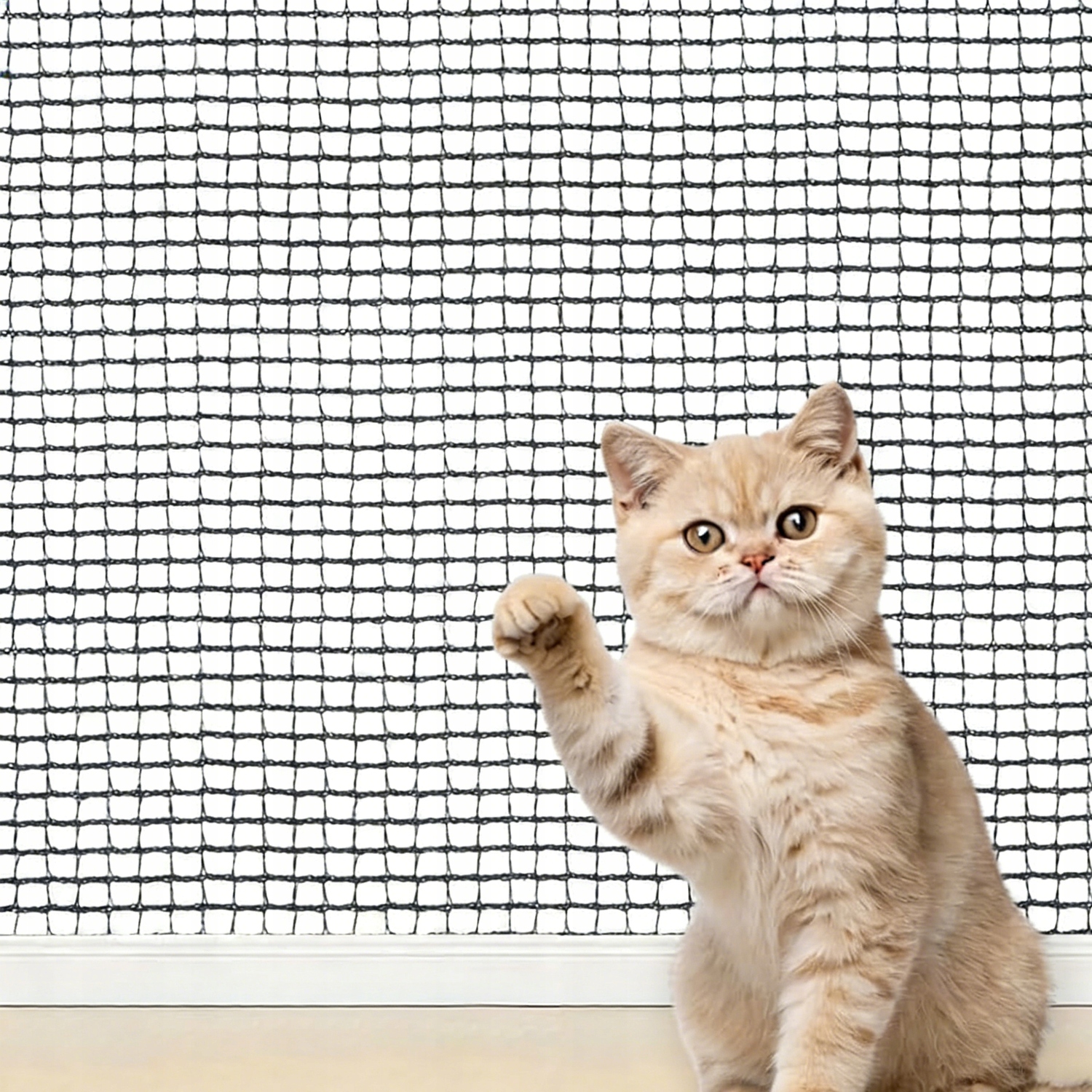 Levně Síťka Na Balkon Z nylonu Premium Pro Kočky Očko 26 mm Na Míru 3x10 m