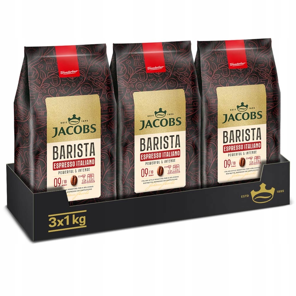 Kawa ziarnista Jacobs Barista Espresso Italiano 3x 1kg