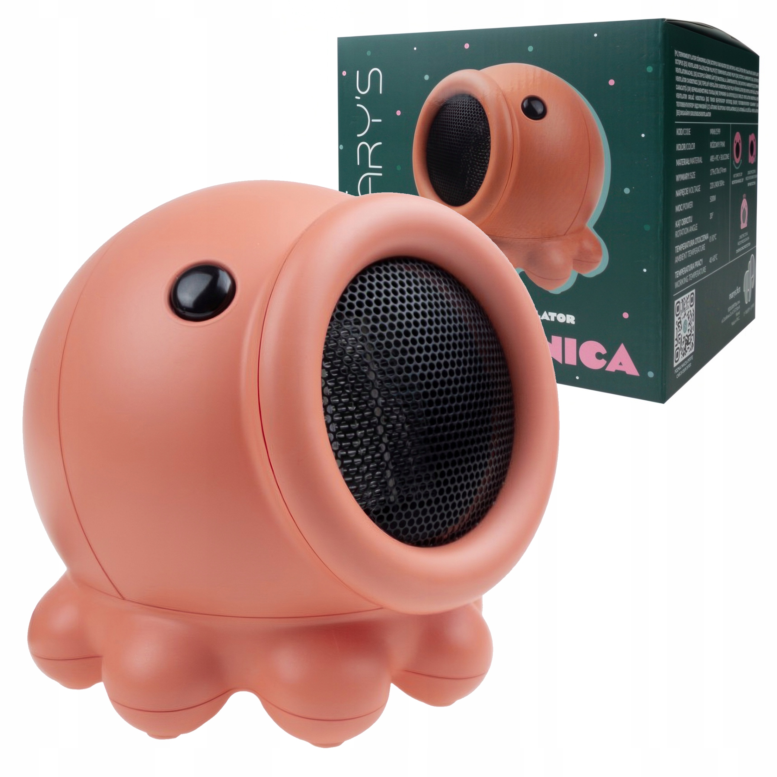 Mini ohrievač chobotnica ružová