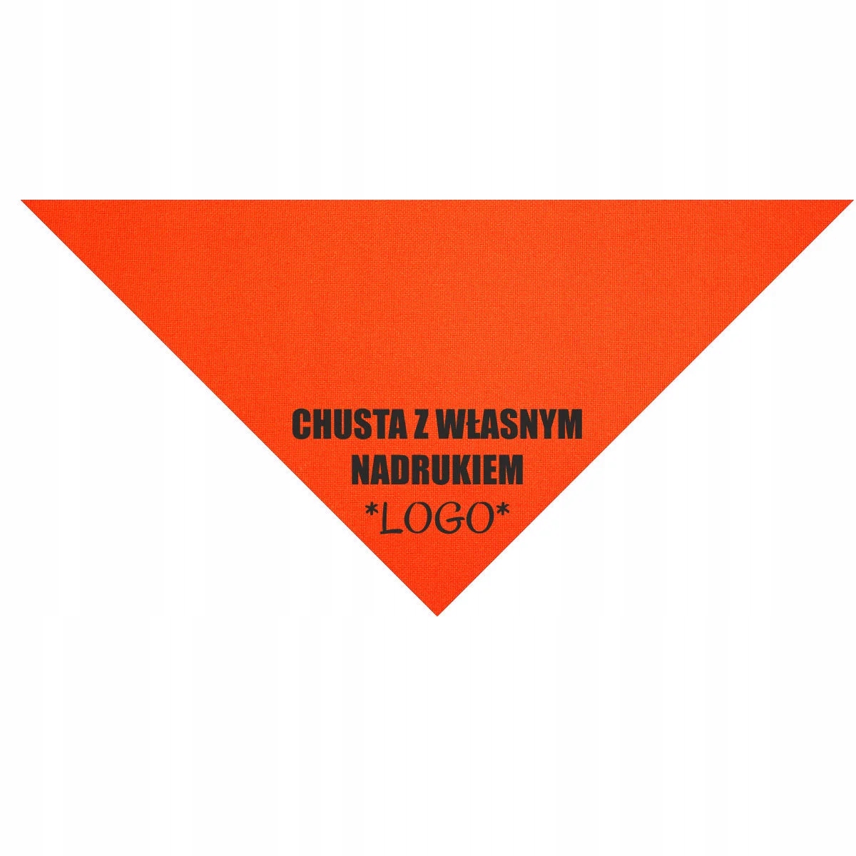Chusta trójkątna mała 53x53x78 pomarańczowa z logo