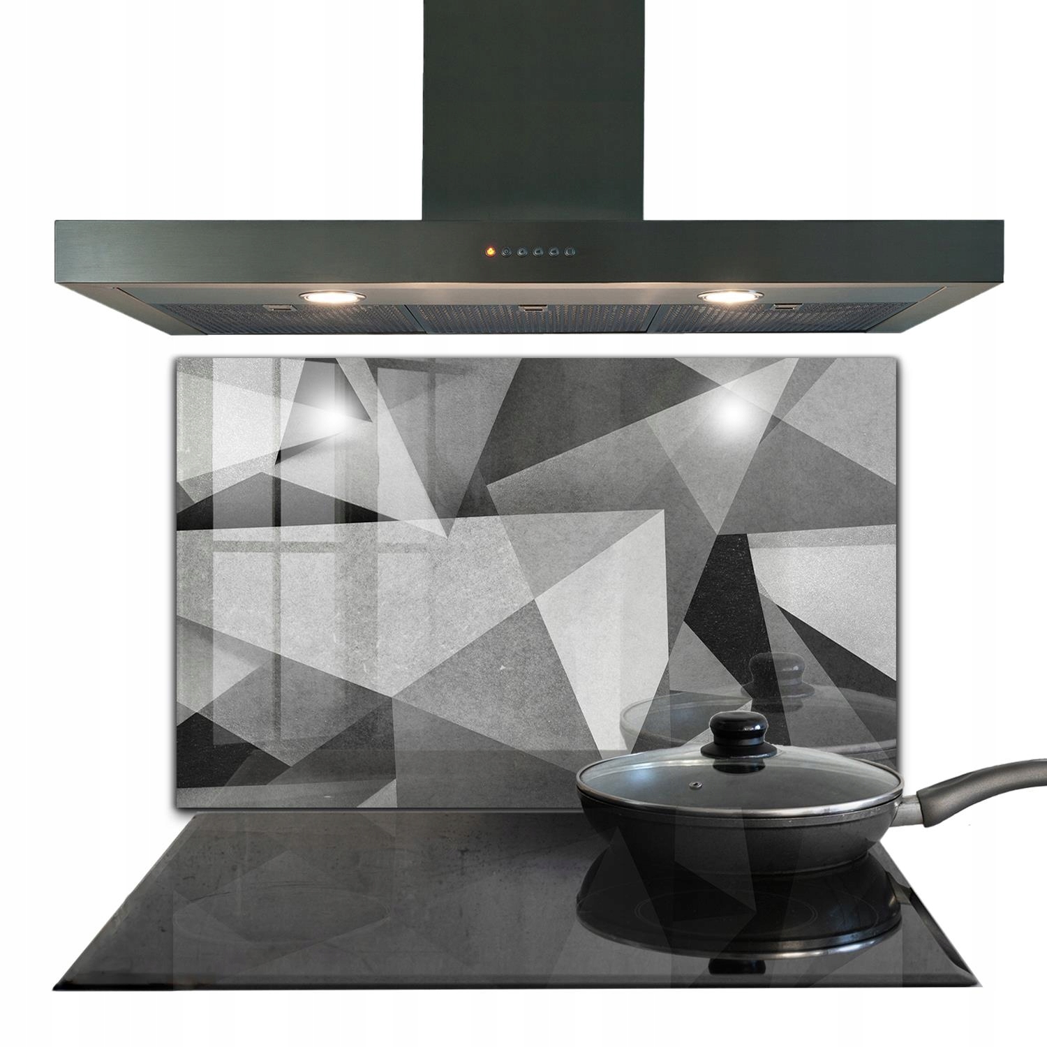 Nástenný panel Šedá geometrická abstrakcia 100x70