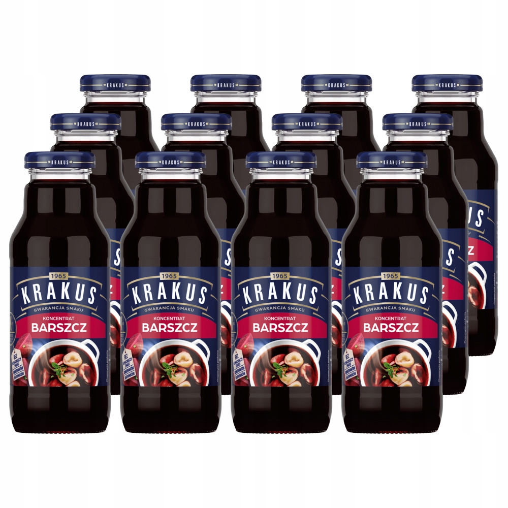 Barszcz czerwony Krakus zupa koncentrat w butelce 12x300ml