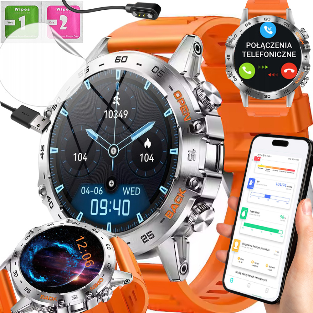 Chytré Hodinky Meski Reproduktor Mikrofon Ekg Menu Pl Baterie 400 mAh