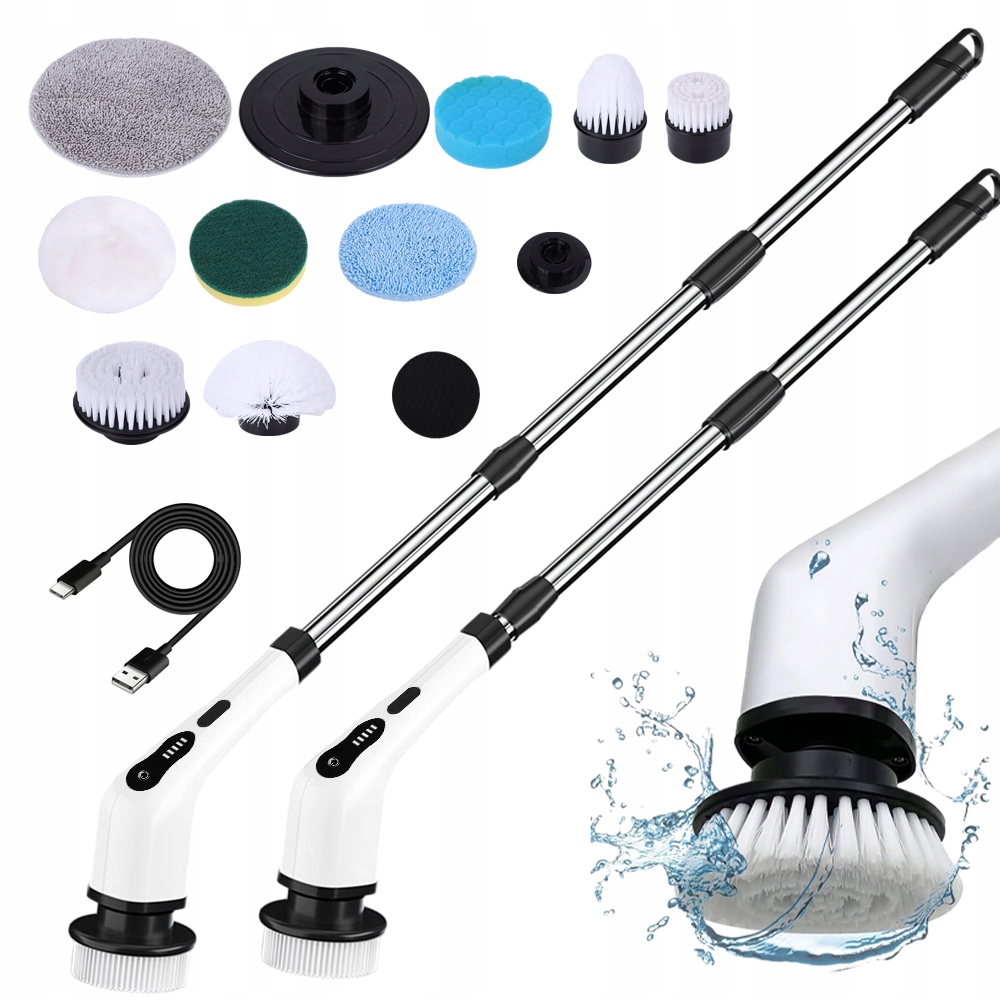 Levně Elektrický Čisticí Kartáč 25 W 9 Vyměnitelných Kartáčkových Hlav