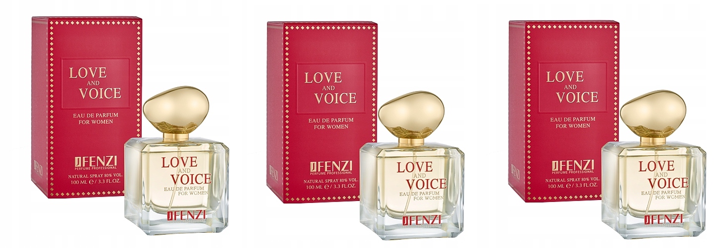 JFenzi Love And Voice 3x100 ml parfémovaná voda