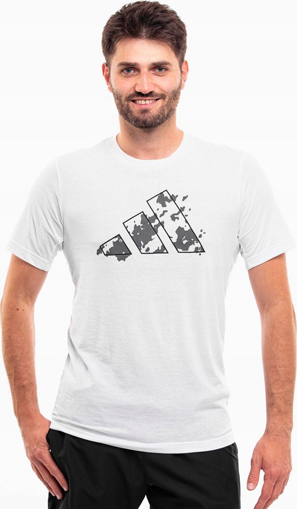 Tričko Pánské Adidas Train Essentials Seasonal Training Graphic Bílé vel L