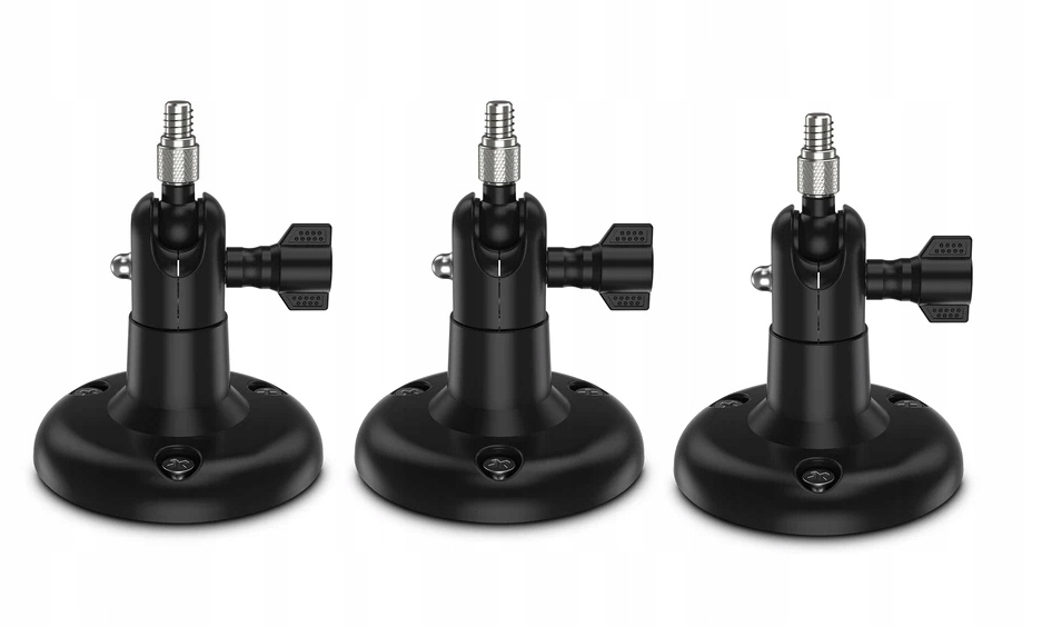 3X Držák Na Stativ Pro Kameru Černý Komplet Sada