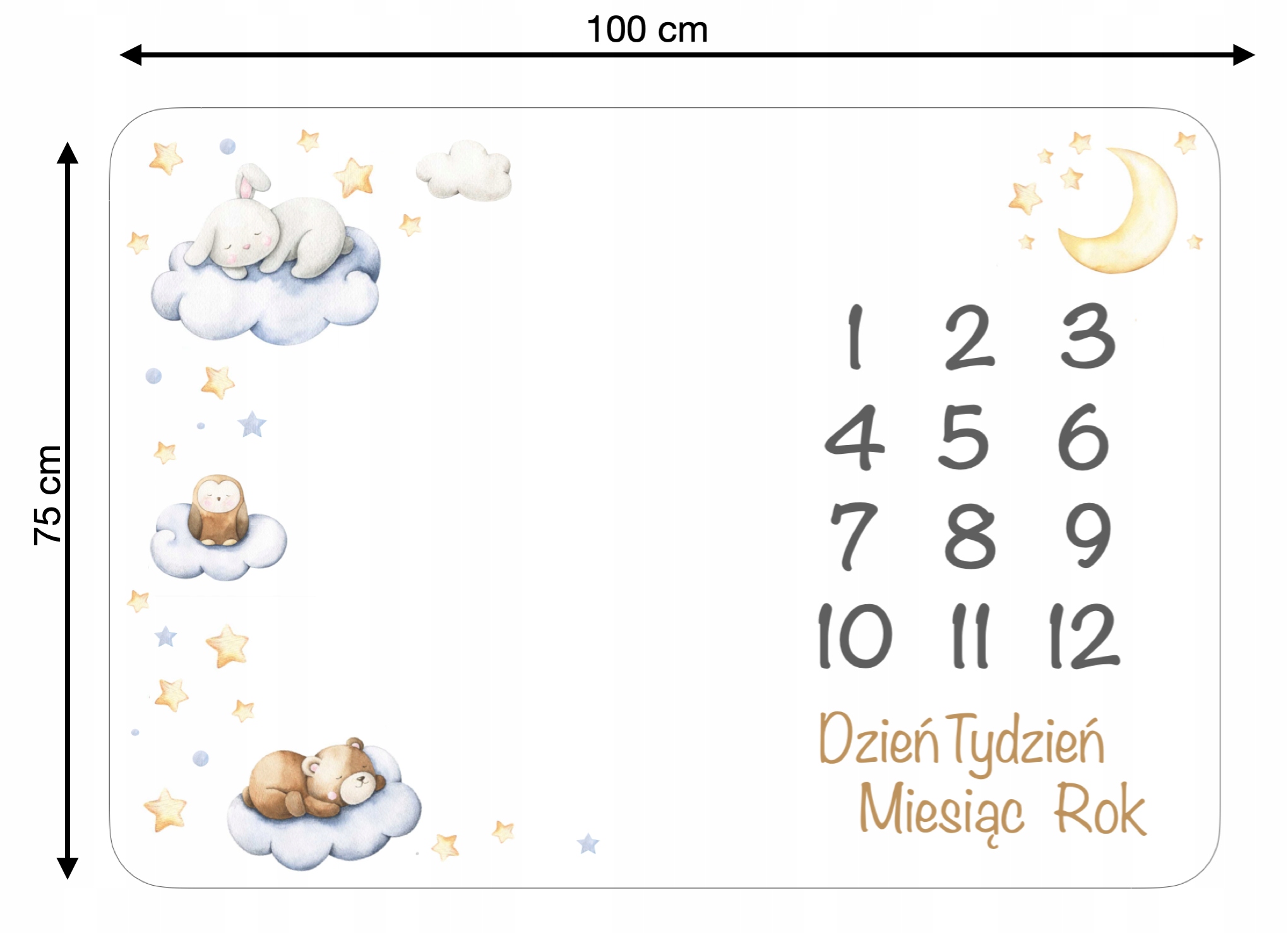 Foto kocyk dla chłopca noworodka biały 2 ramki Materiał płótno