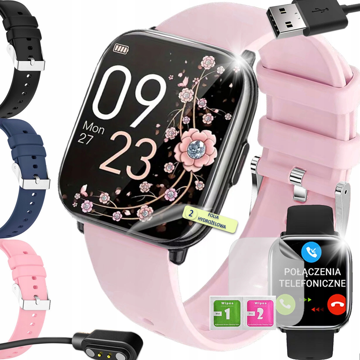 Dámské Hodinky Chytré Hodinky Hovory Pl menu Amoled 3 Pásky Fólie