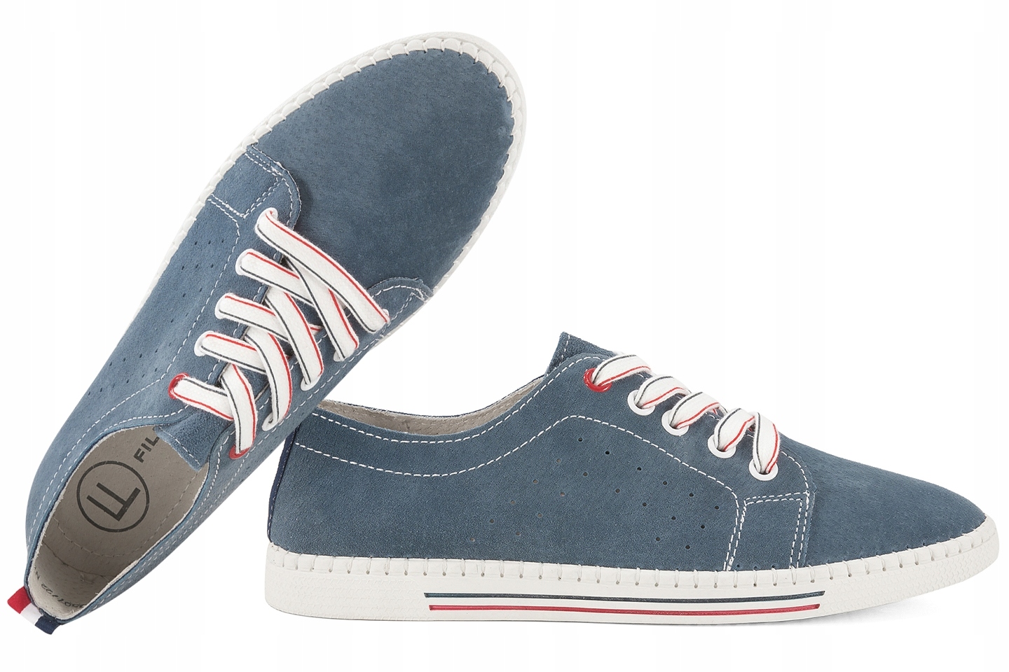 Filippo DP3507 Semišové Polobotky Dámské Kožené Tenisky, tmavě modré, velikost 39