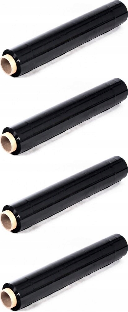 4 x FOLIA STRETCH 1,5KG CZARNA STRECZ STRECH CZARNY