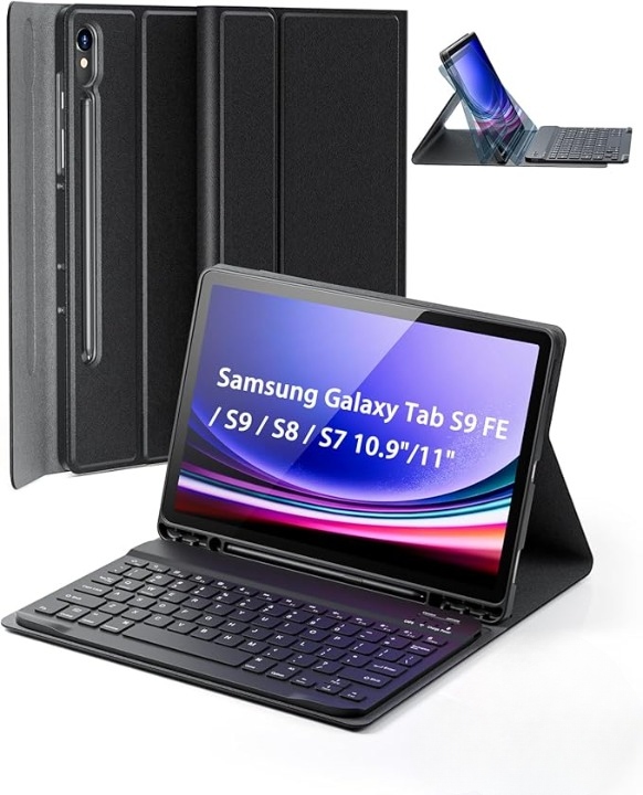 Etui Klawiatura Do Samsung Galaxy Tab S9 11 SM-X710 X716 Szkło Rysik