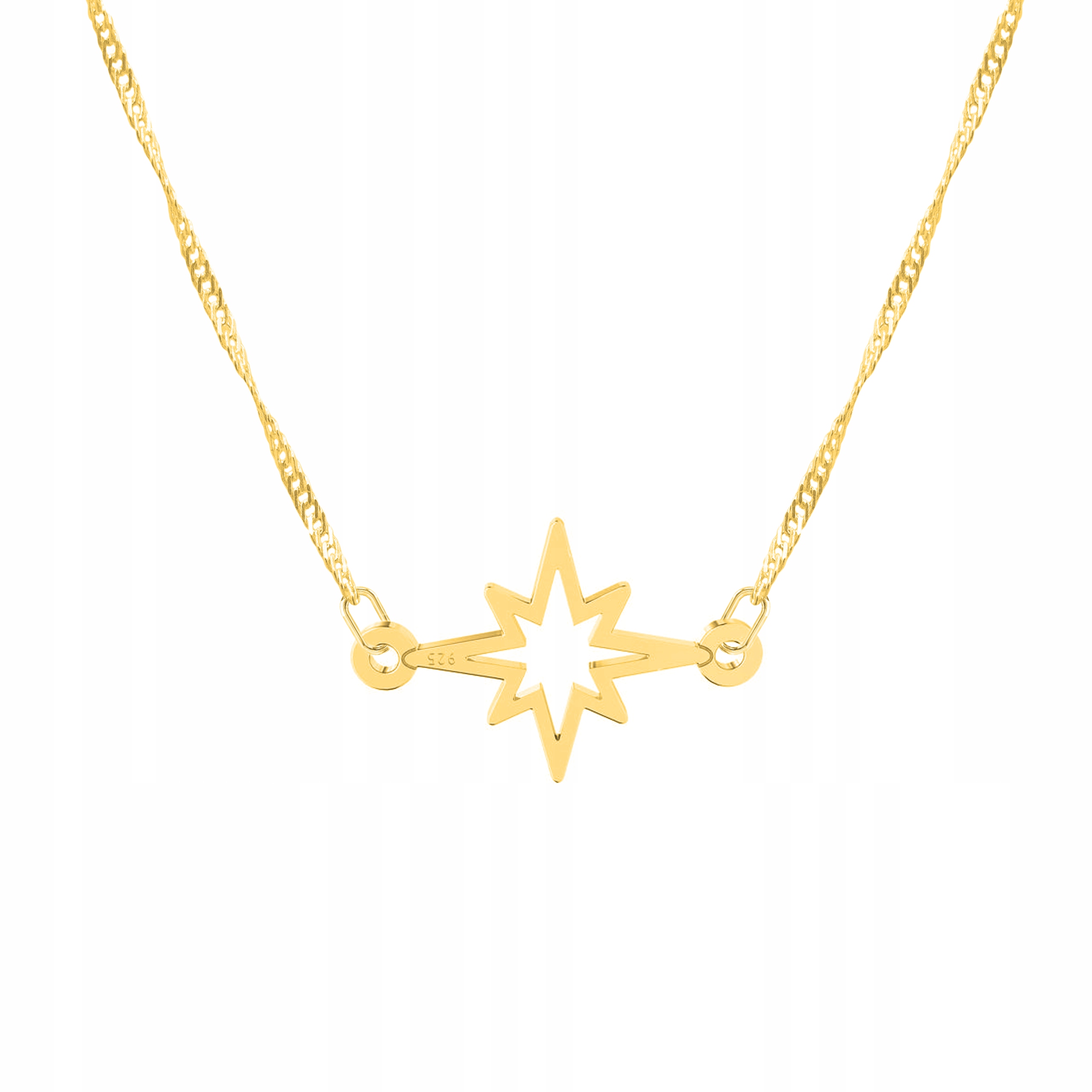 Řetízek zlatý náhrdelník 925 Hvězda