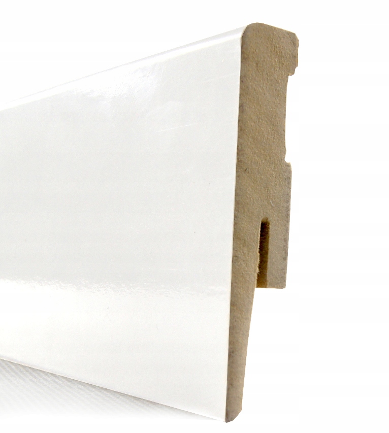 8 LISTWA PRZYPODŁOGOWA MDF BIAŁA Połysk COKÓŁ 80