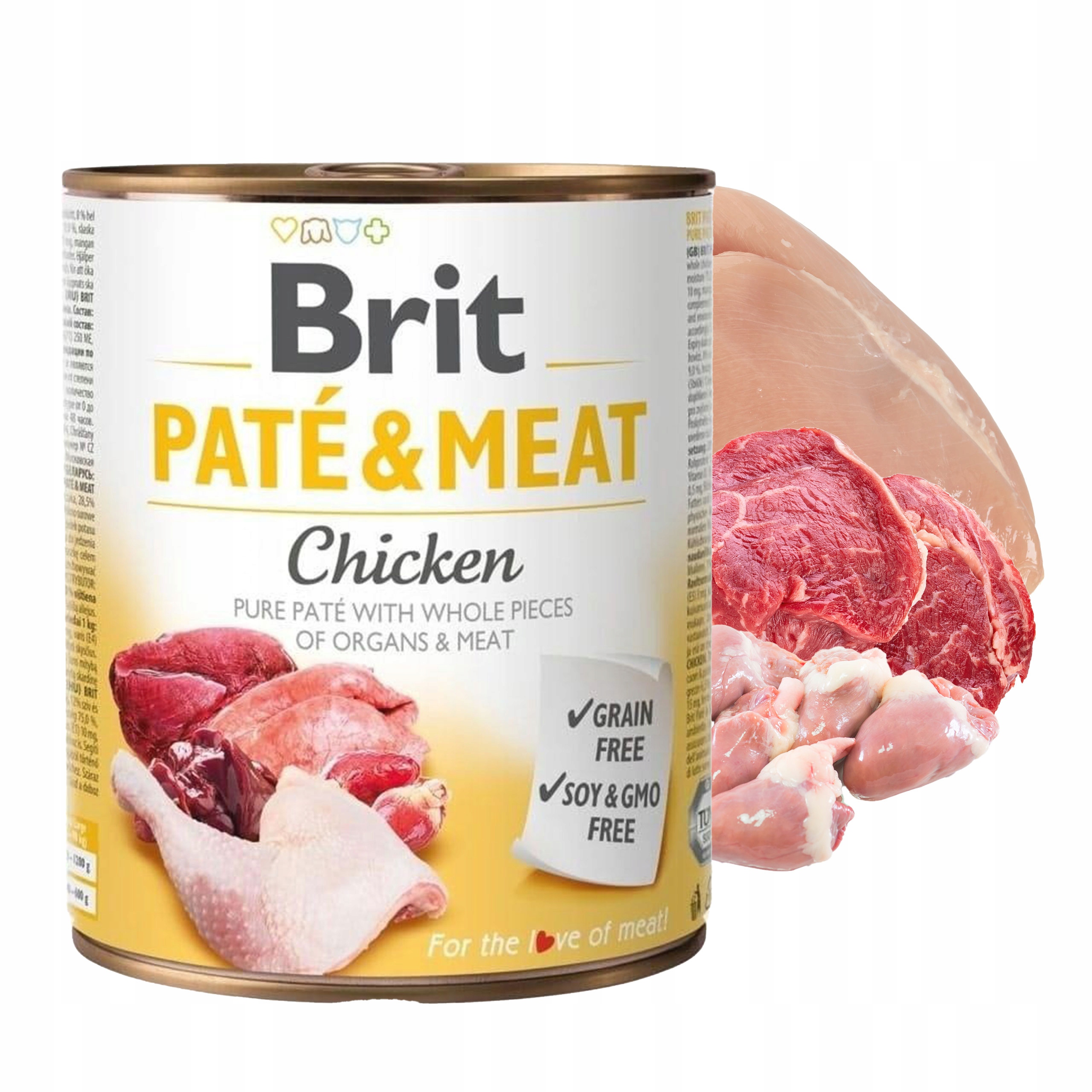 Levně Brit Paté & Meat Chicken mokré krmivo pro psy 12x800g
