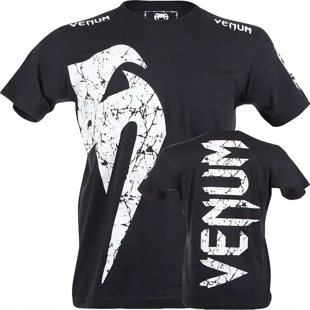 t-shirt koszulka venum giant S Czarny/biały