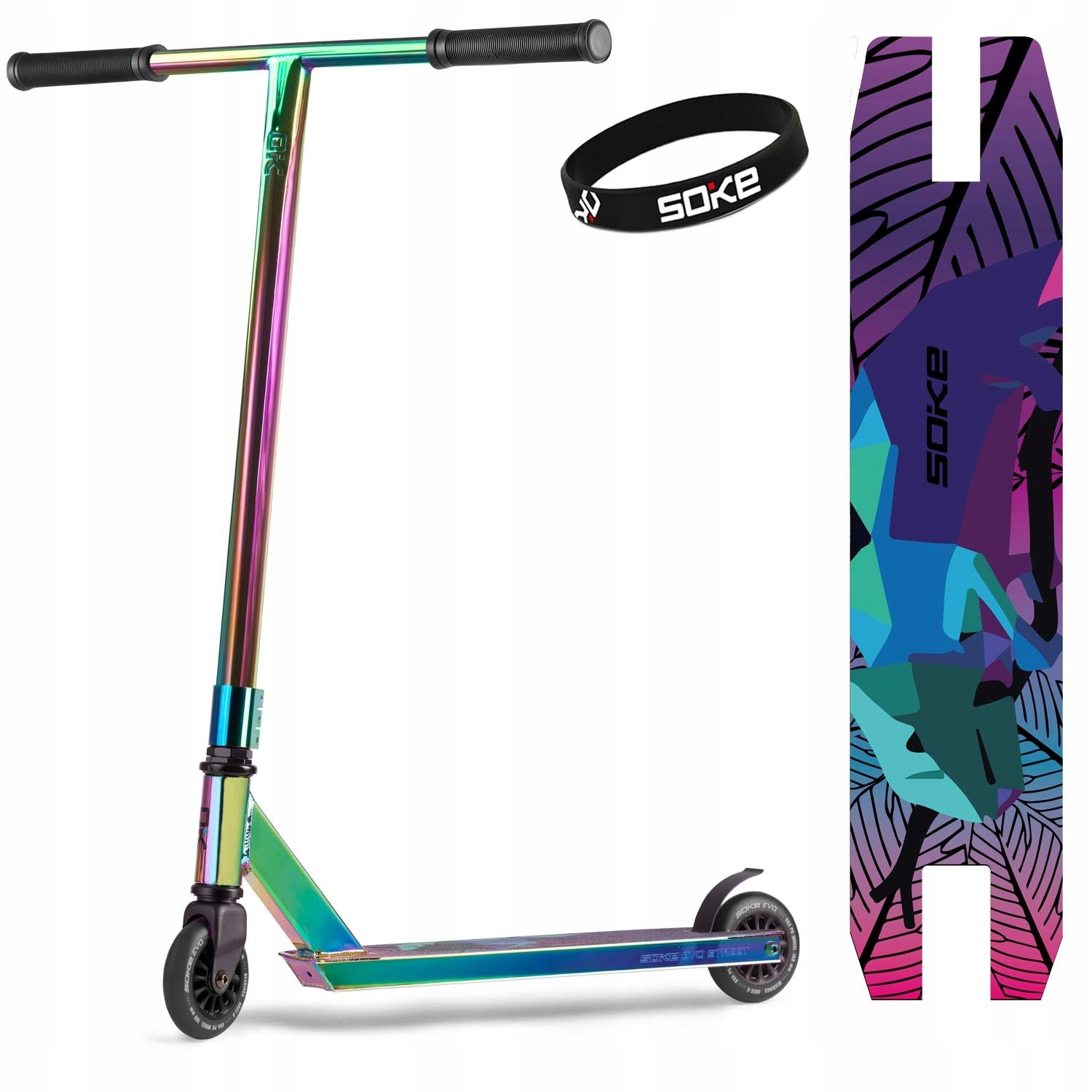 Freestyle koloběžka Soke Evo Street ABEC-9 Stunt street neochrome