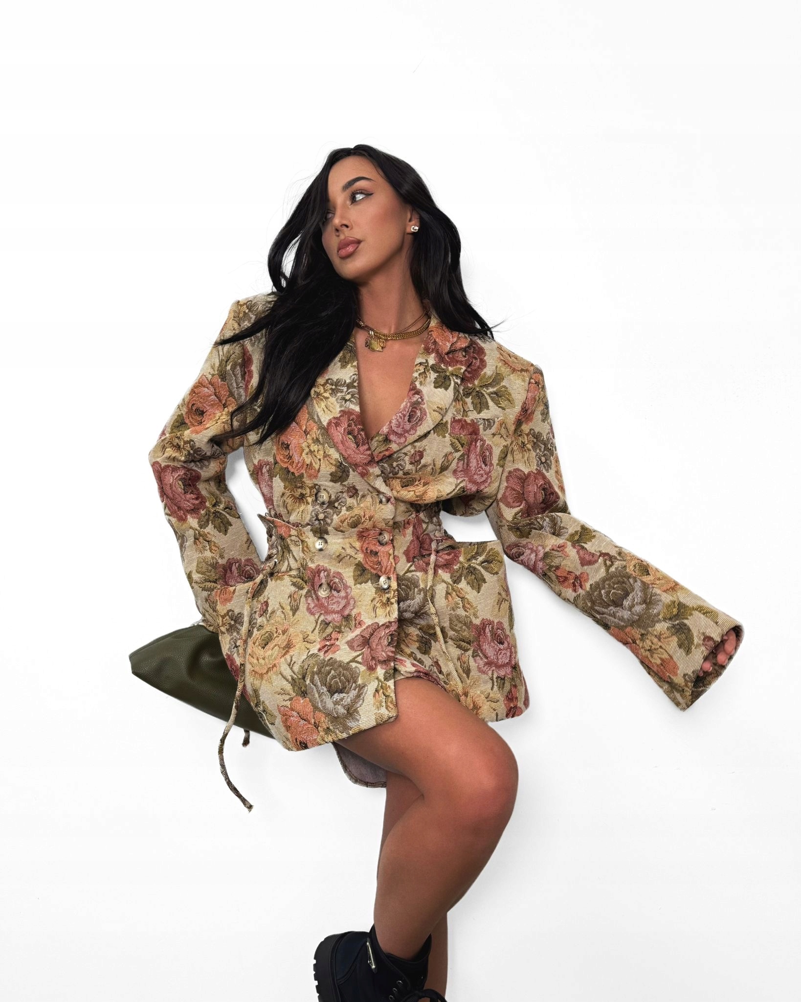 Marynarka Rozalia La Milla Żakardowa w kwiaty