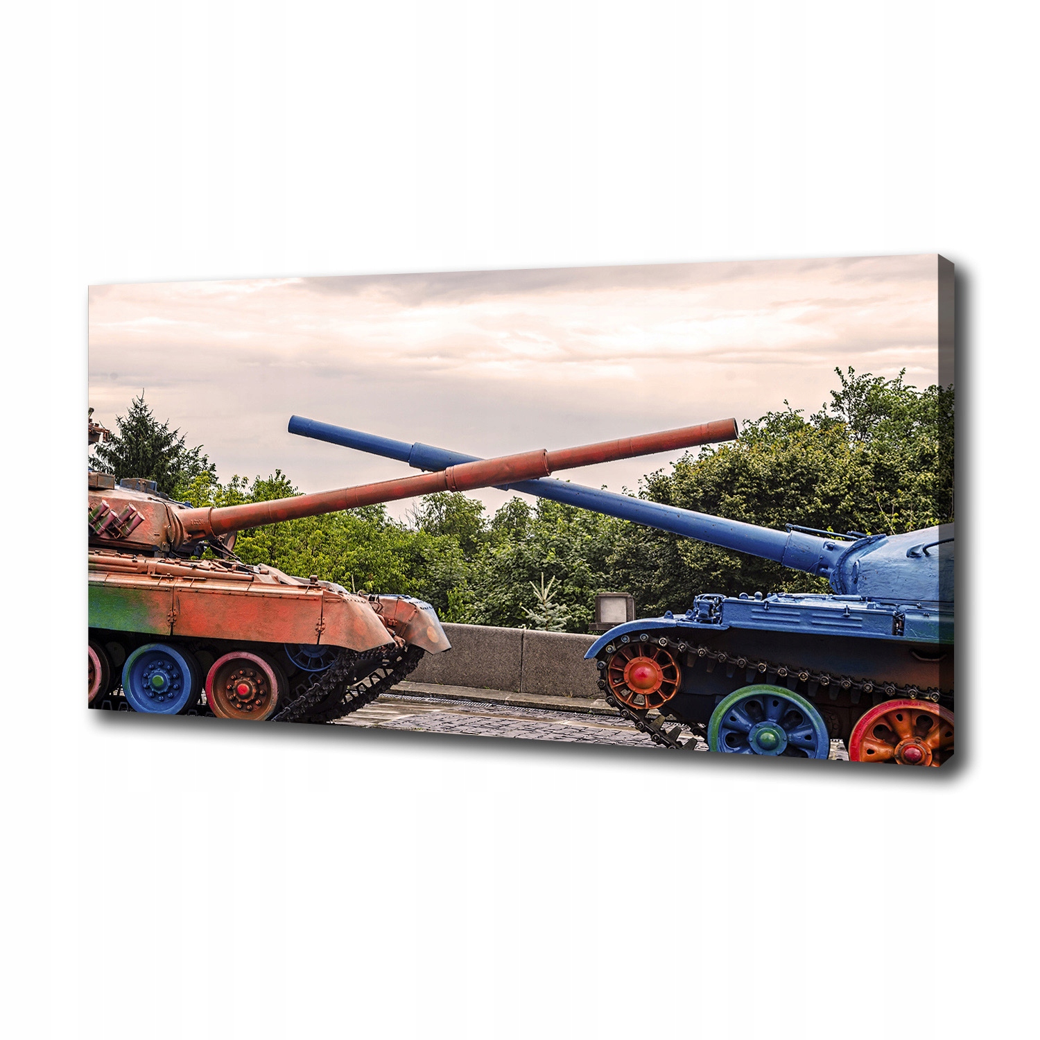Foto obraz canvas na zeď Dva tanky 140x70 cm
