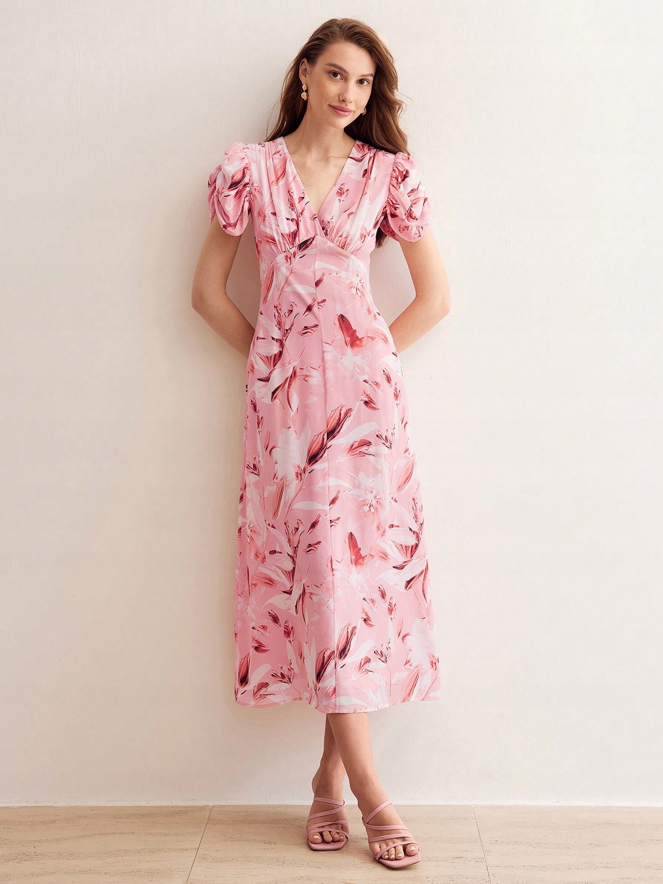 Šaty Hedvábná, 100% Letní, Květinová, Prosta Maxi Motf Premium S