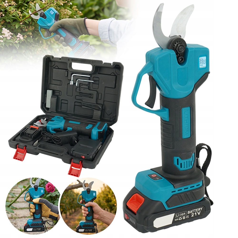 Bezdrátové Nůžky 30 MM Průměr Řezu S 2 Bateriemi 1500 Mah