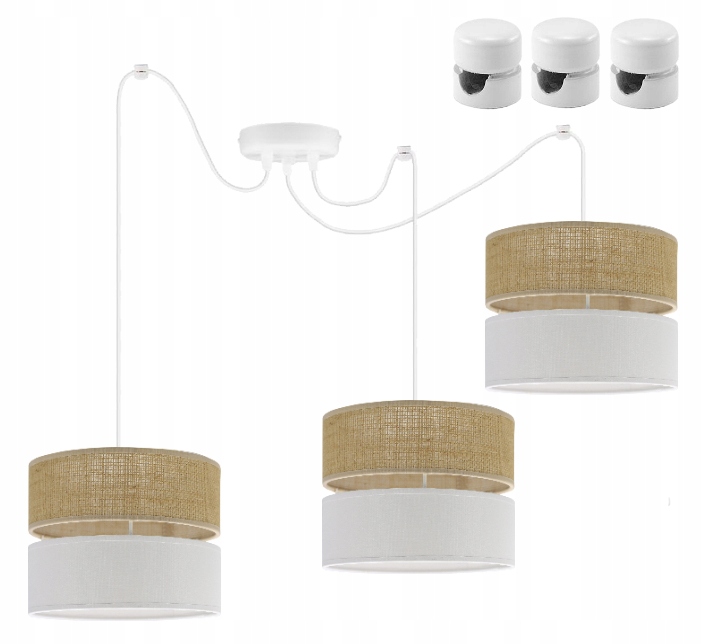 Závěsná Lampa Spider Spyder Pavouk Boho Etno Stínidla Juta Led Edison