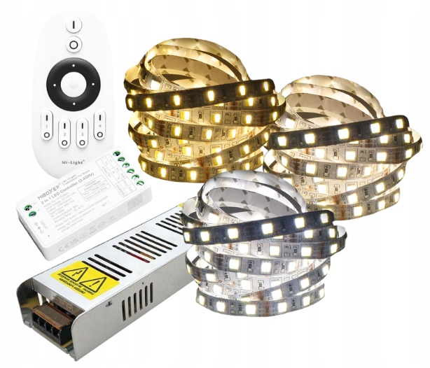 Set Led osvetlenie Cct teplá studená biela Premim na strop 230V 15 m