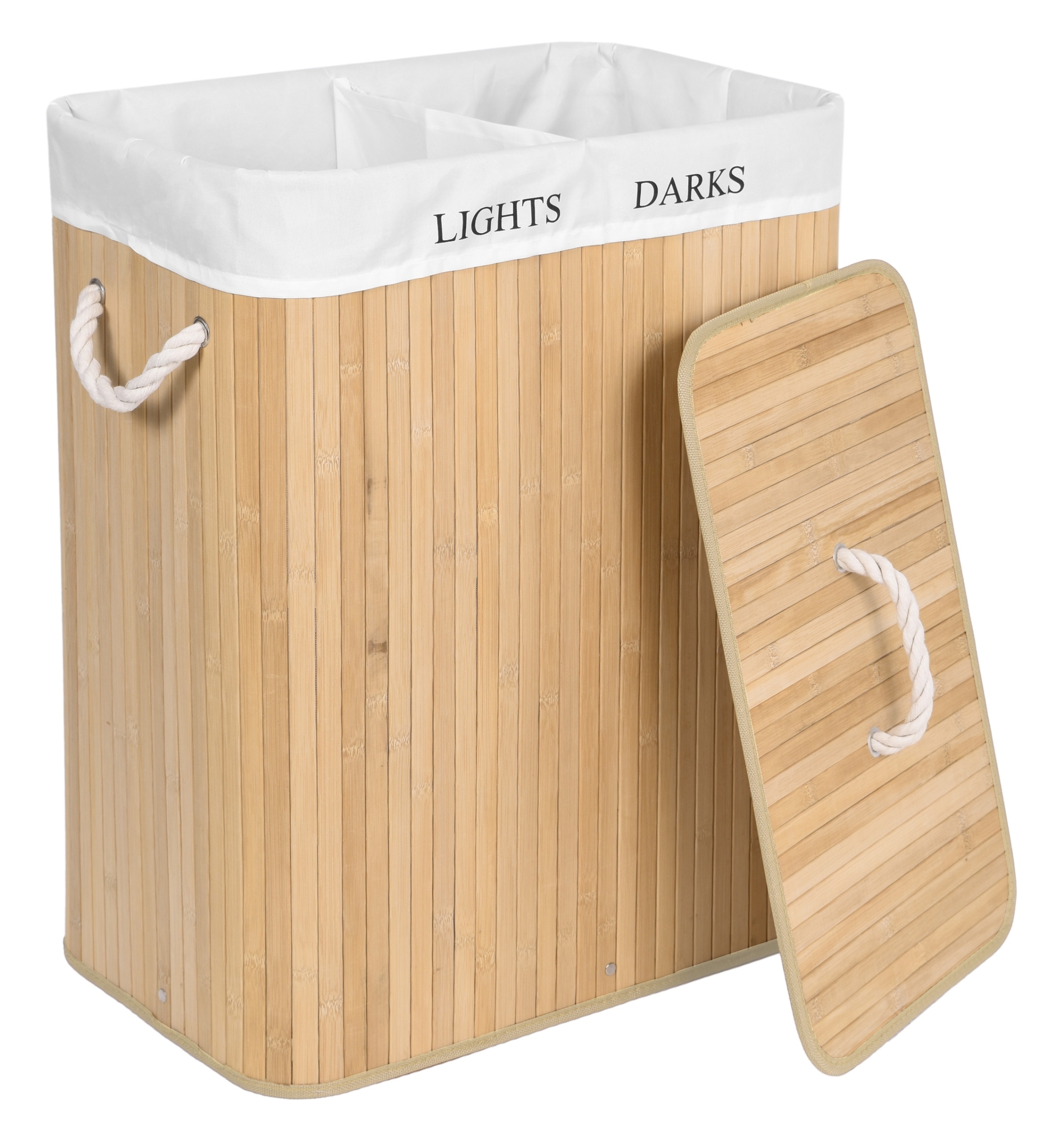 

Kosz Bambusowy Na Pranie Dwukomorowy Pojemnik 100L