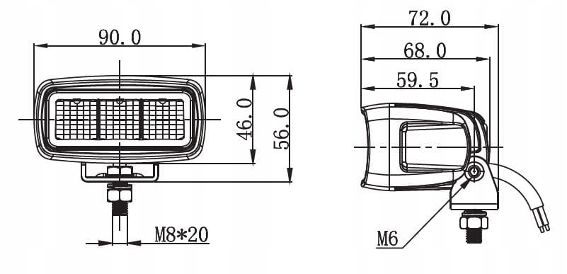 LAMPA ROBOCZA LED SKYLED IGNIS 15F 10-30V, 15W, 1560Lm R10/R148 Zastosowanie oświetlenie otoczenia oświetlenie podłoża