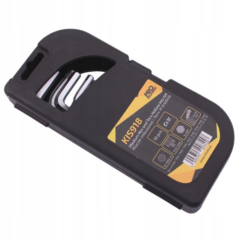ZESTAW KLUCZE IMBUSOWE + TORX 18CZ STAL CrV Kod producenta 0001