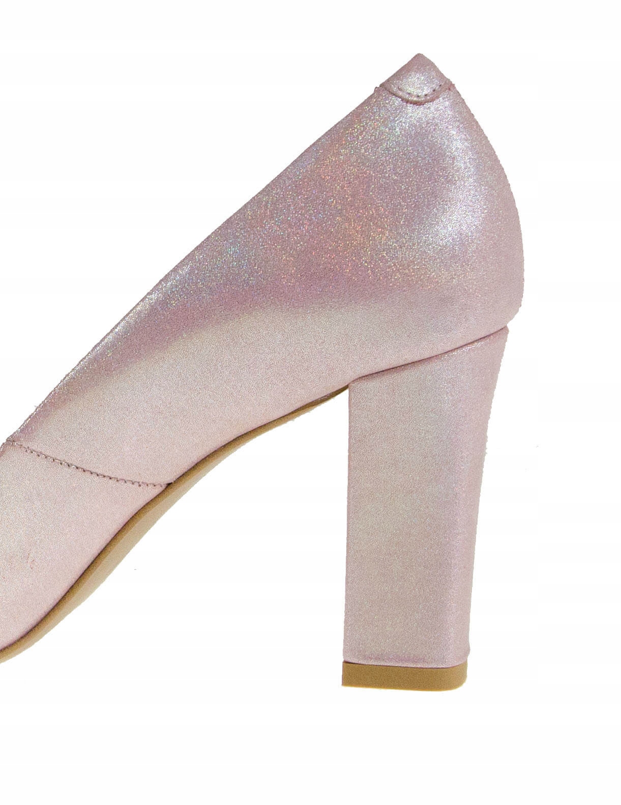 LaRoni E453 CZÓŁENKA SŁUPEK SKÓRA PUDROWY RÓŻ 40 Rozmiar 40