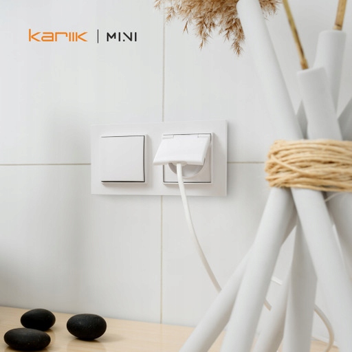 Karlik MINI Łącznik pojedynczy szary mat Typ Podtynkowy