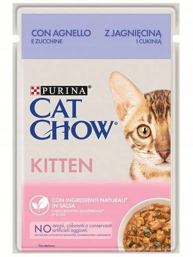 Levně 17X Purina Cat Chow Kitten Jehněčí a cuketa 85 g