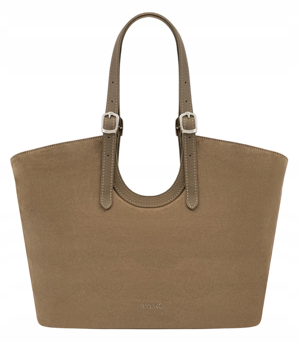 Shopperka Kabelka Velká Béžová Z Kůže Dámská Přes Rameno Prostorná Módní Ryłko