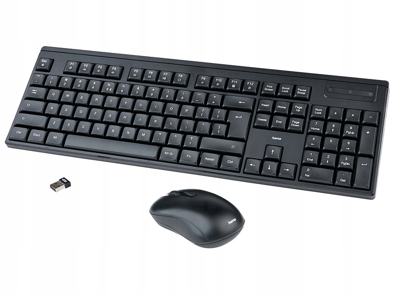 Hama zestaw klawiatura mysz bezprzewodowa WKM100 uniwersalna 2,4GHz cicha