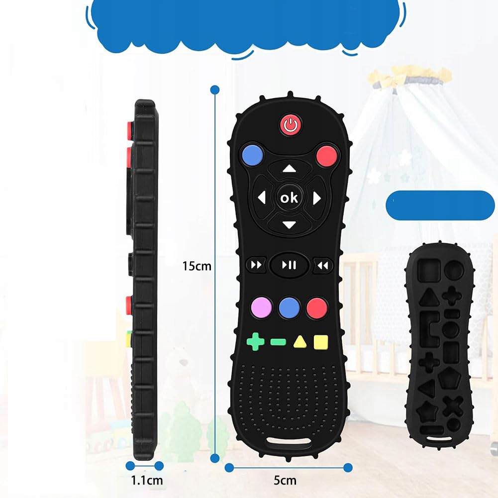 ZĄBKOWANIE ZABAWKI DO ŻUCIA GRYZAK DLA NIEMOWLĄT PILOT KOLORY czerń EAN (GTIN) 6977118664643